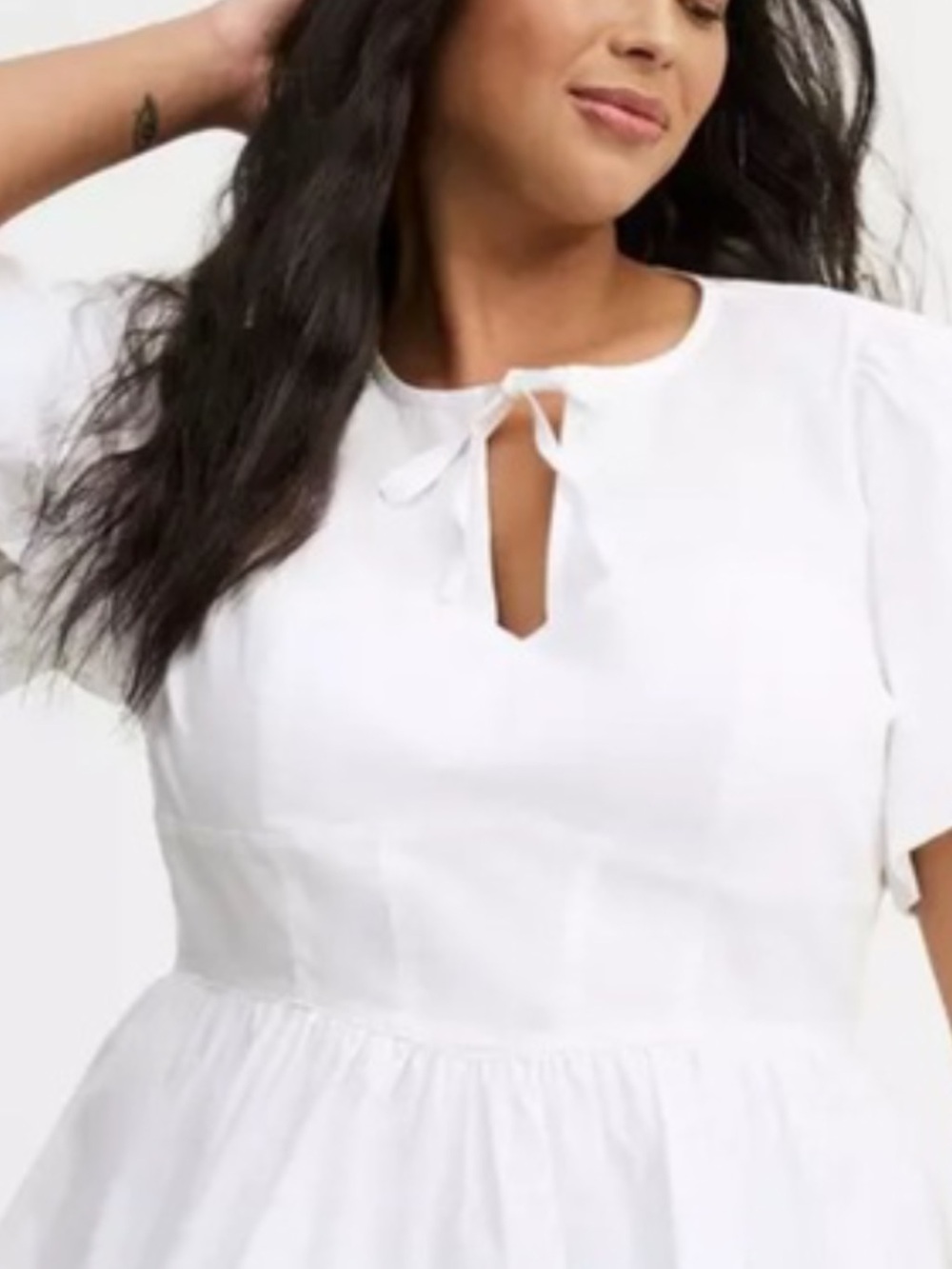 Torrid Poplin Lace Trim Crop Top White 1X 14/16 NWT